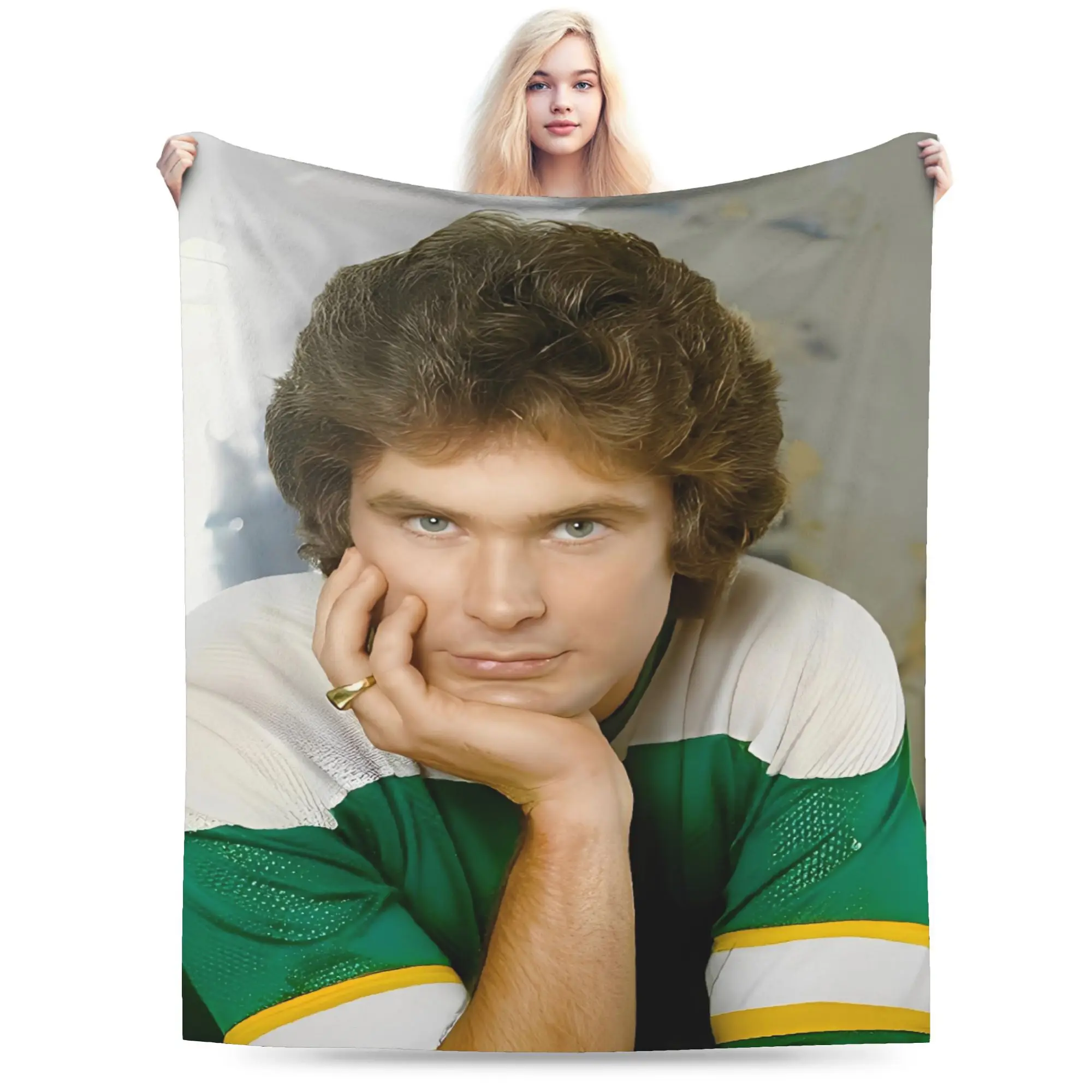David Hasselhoff Warm Soft Blanket Young Students Plush Bedding Throws Fashion Home Decor Flannel Bedspread Sofa Bed Cover