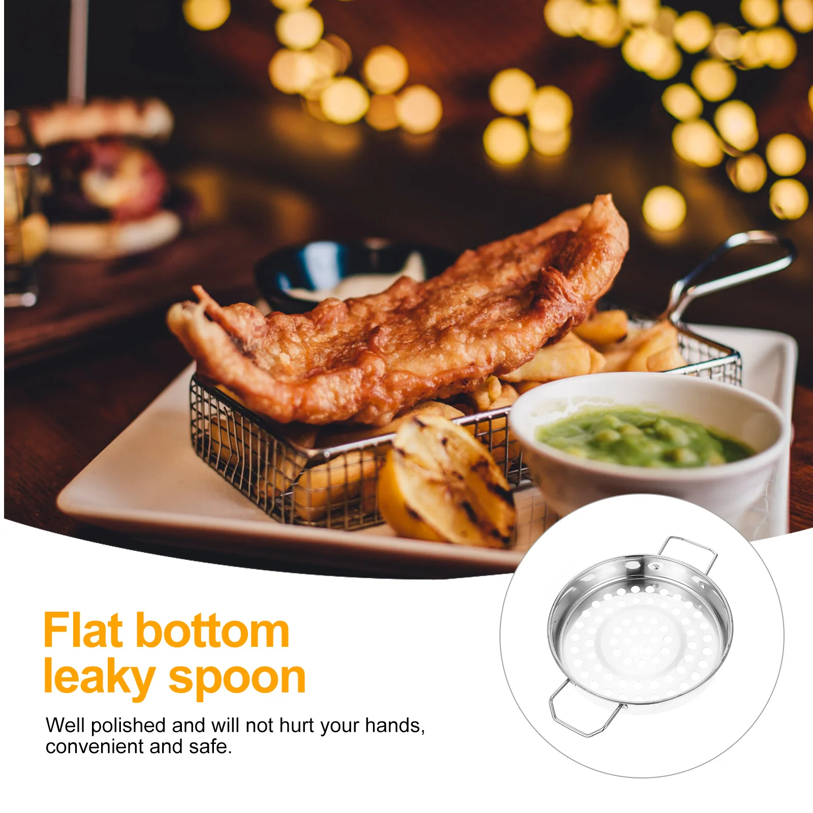 

Stainless Steel Large Hole Colander Spoon For Hot Pot Cooling Kitchen Strainer Tool Filtering Ladle