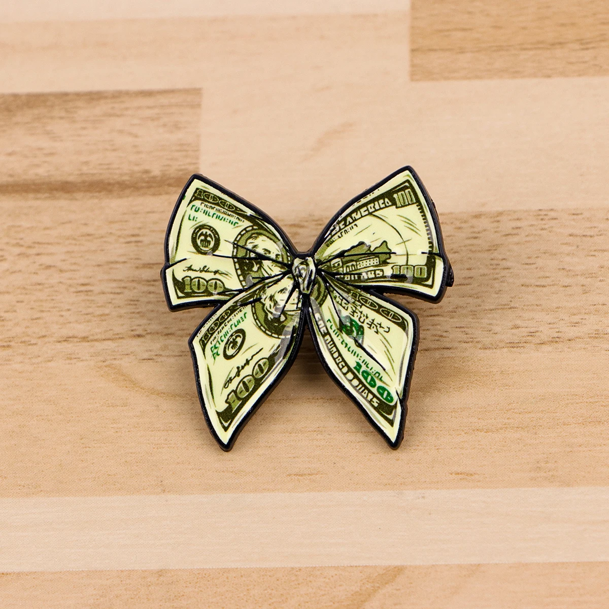 US Dollar Bow Enamel Pin Banknote Funny Quotes Brooch Pin Lapel Pin Badge on Backpack Clothing Accessories Jewelry Friends Gifts