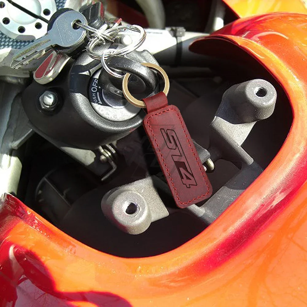 

Applicable to Motorcycle Cowhide Keychain Key Ring for Ducati ST4 S ABS Streetbike