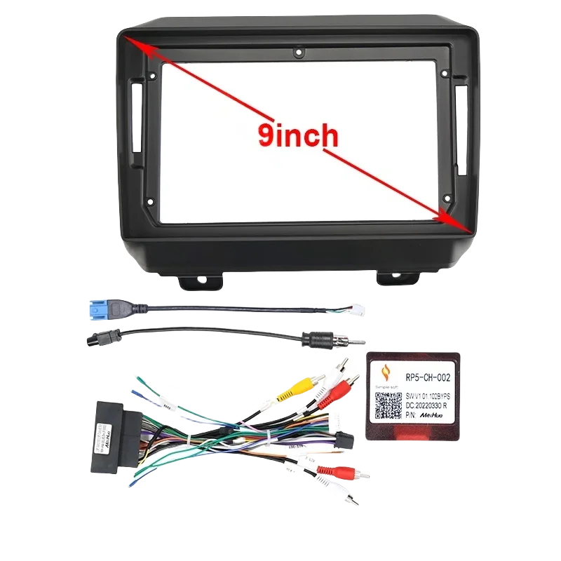 

Для Jeep 2018 Wrangler 9-дюймовый автомобильный радиоприемник Android стерео аудио экран мультимедийный видеоплеер навигационные кабели жгут рамки