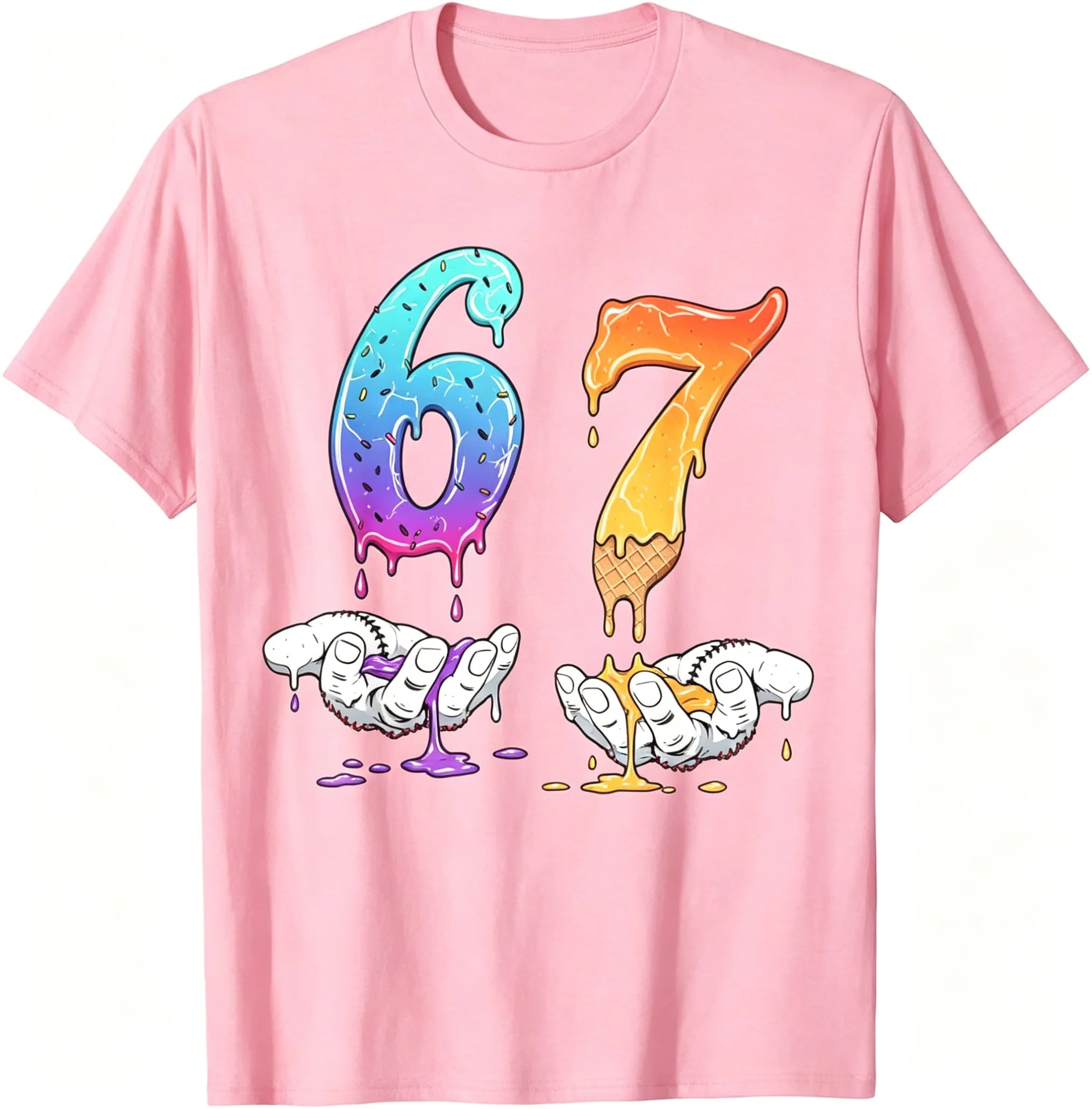 Six Seven Funny Meme Drip Lässiges Mode-T-Shirt für Männer, Damen, Jungen, Kinder, Eltern und Kinder, Baumwolle, Kurzarm, Kinder-T-Shirt – Detail 7
