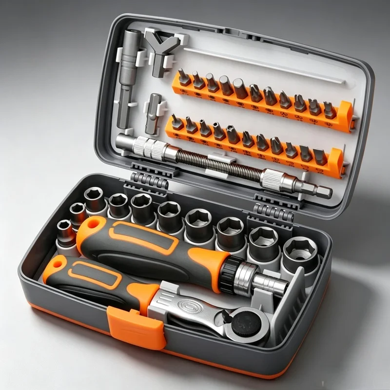 Labor‑Saving Ratchet Screwdriver Set, Magnetic Torx Bits Multi‑Purpose Hand Tool Kit for Household Home Maintenance Repair