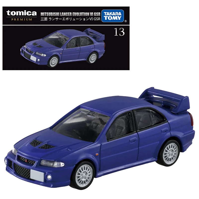 Takara Tomy Tomica Premium 13 Mitsubishi Lancer Evolution VI GSR 1/61 Car Model Replica Series Children Christmas Gifts Boy Toys