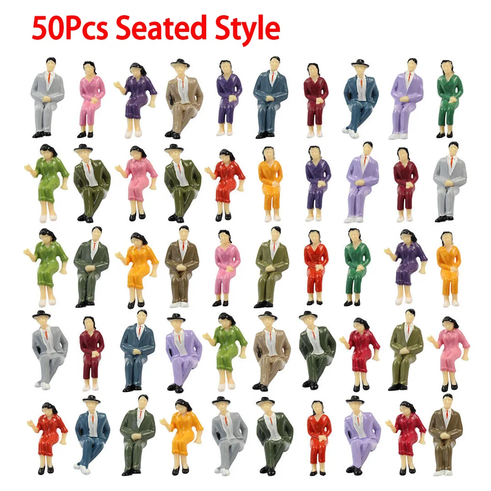 Modell Miniatur 1:87 ho Maßstab architekto nische gemalte Modelle menschliches Modell abs Kunststoff Menschen Figuren zufällige Posen 50/100pcs