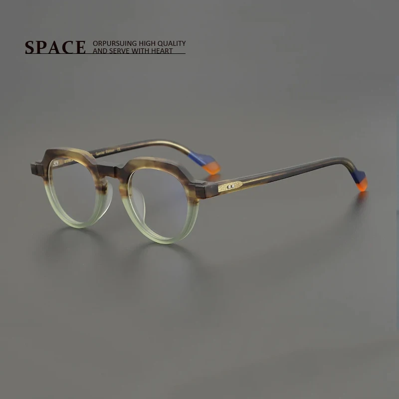 Matte color acetate glasses frame men handmade retro designer optical eyeglasses Myopia reading women prescription eyewear