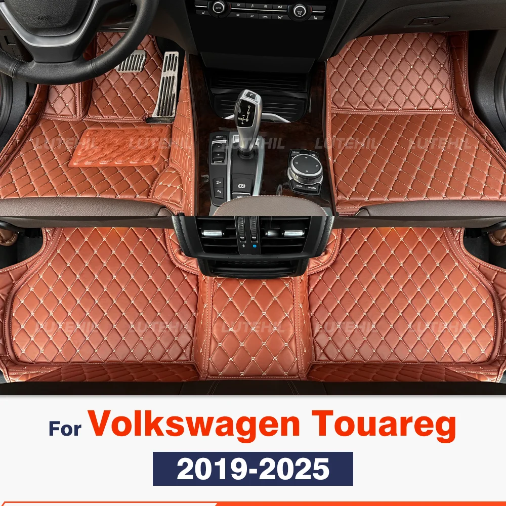 

Автомобильные коврики для VW Volkswagen Touareg 2019-2025 24 23 22 21 20, пользовательские автомобильные подушечки для ног, ковер, аксессуары для интерьера