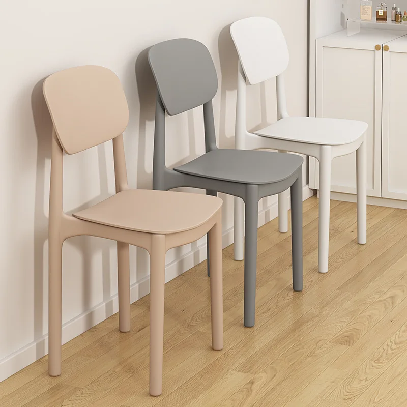 

Plastic chair backrest thickened dining chair comfortable sedentary dining table and chairs can be stacked