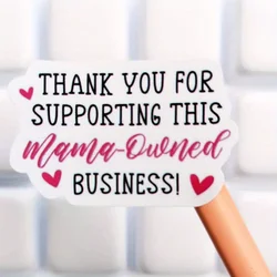 120pcs Thank You for Supporting This Mama Owned Stickers 1.7inch Thank You Stickers Handmade Stickers for Small Business