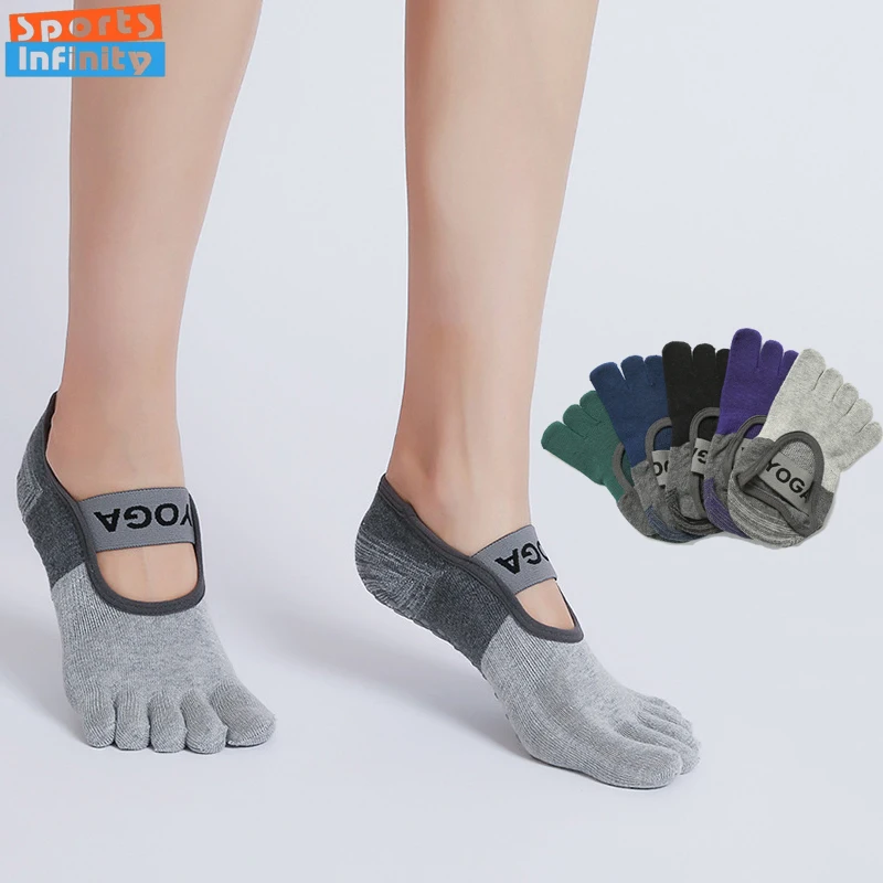 

Носки для йоги с пятью пальцами и раздельным носком, женские профессиональные носки для пилатеса, домашние носки для балета, танцев, тренажерного зала, фитнеса, спортивные носки