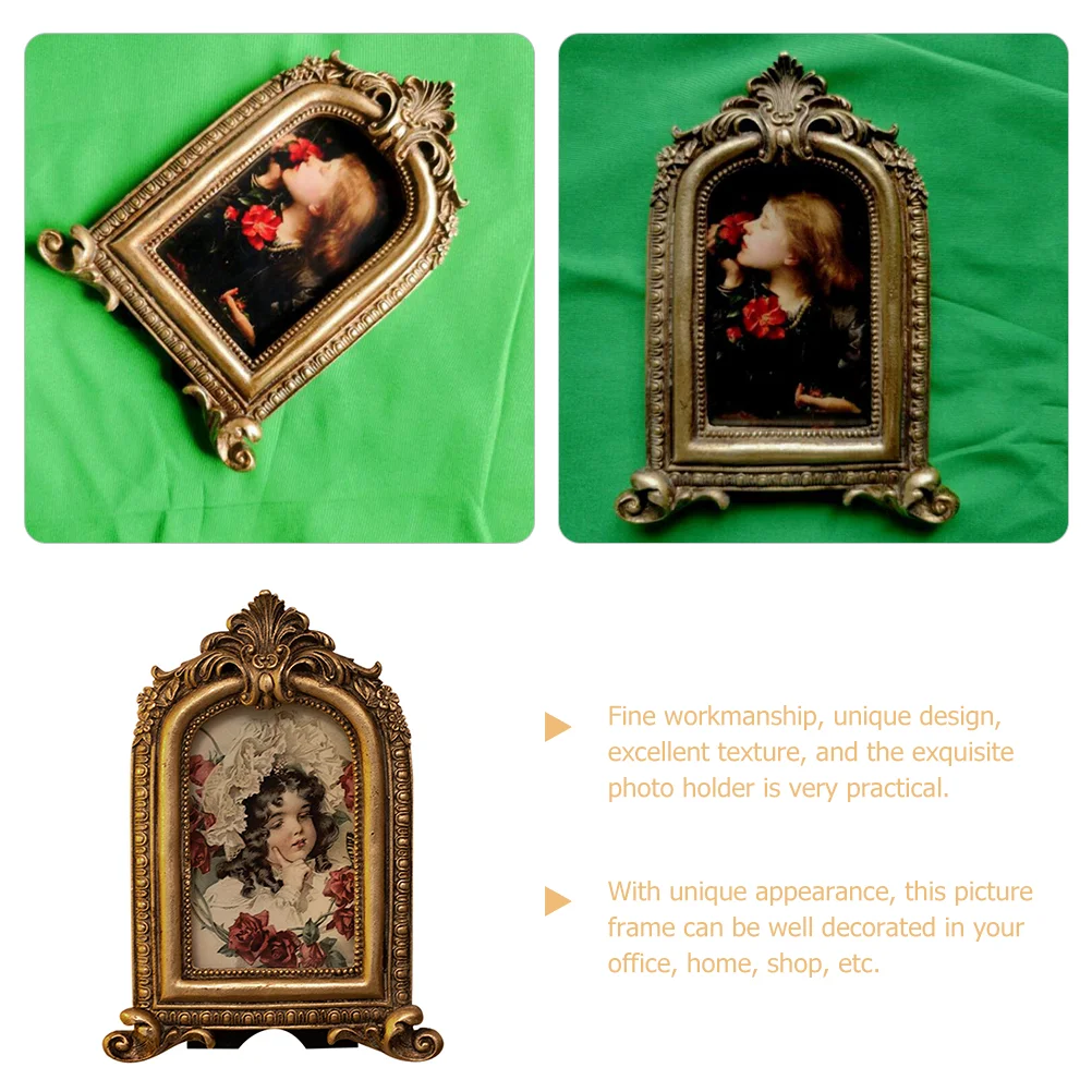 Fine Workmanship Photo Frame Vintage Picture Set up Novel Resin Wall Hanging