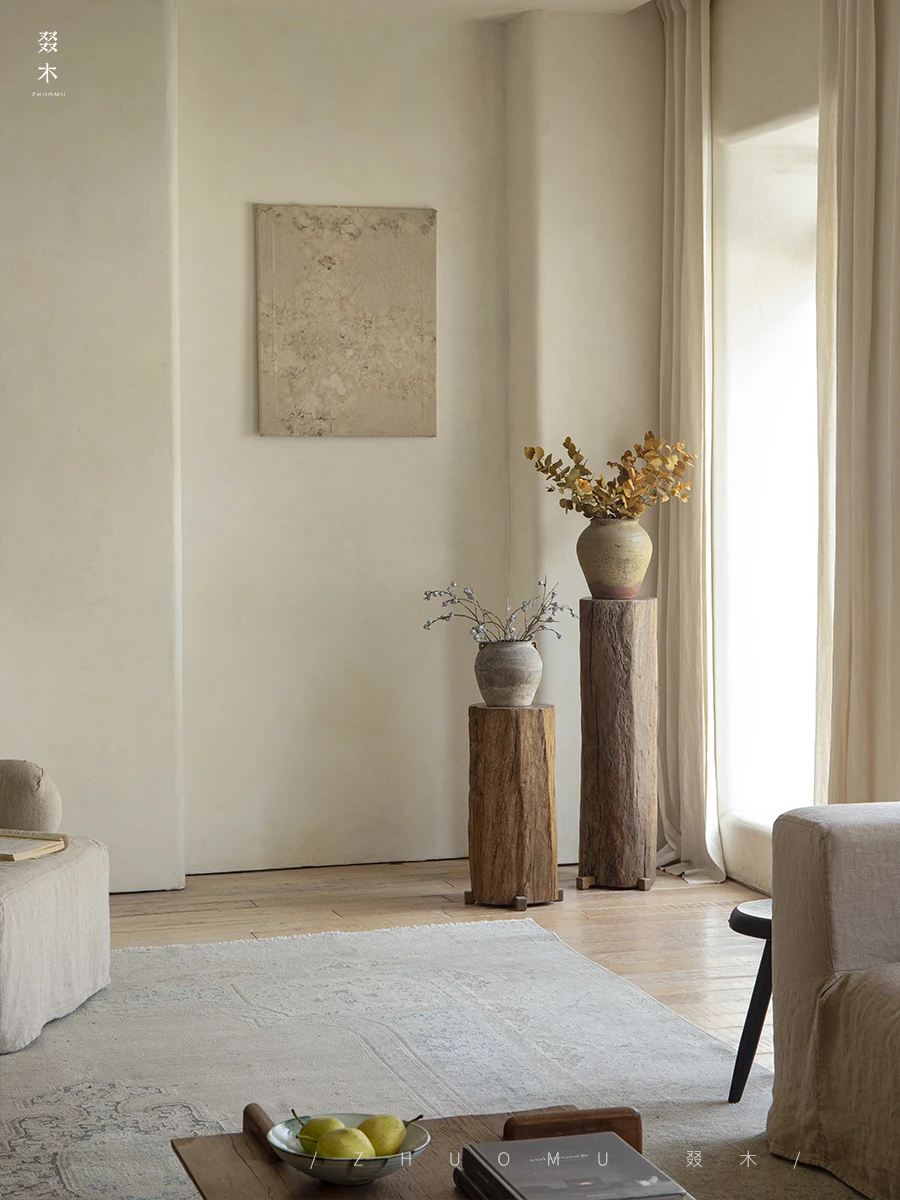 

Gongmu | Old Wooden Piles \ Silent Wind Song Style Aesthetics Retro Nostalgic Weathering Wooden Homestay Decoration