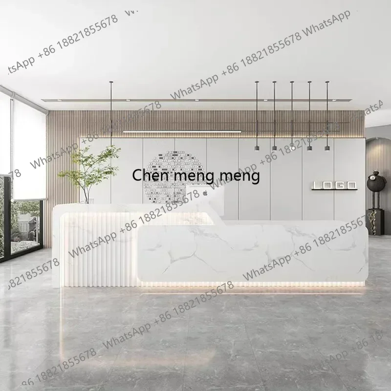 

K153 Cash Register Business Reception Counter Shop Desk Motion Office Desks Folding Wall Table Computer Tables Hallway Bellezza