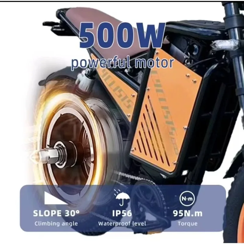 STLF 20 بوصة الكهربائية الرجعية ليثيوم دراجة نارية مصدر المصنعين الشاطئ عبر البلاد سيارة كهربائية دراجة الثلوج 48 فولت بطارية 500 واط