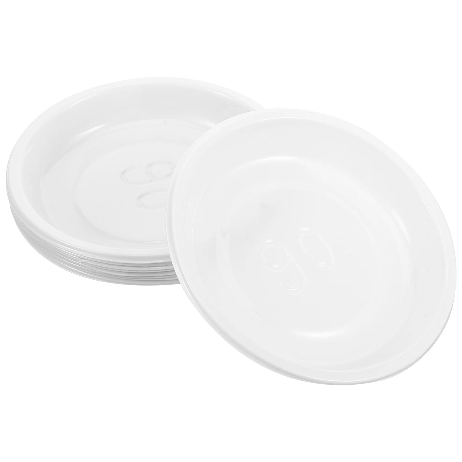 

10pcs Mini Plastic Flower Pot Trays White Round Desk Succulents Plant Water Catcher Drip Saucers Stable Long Lasting Non Fading