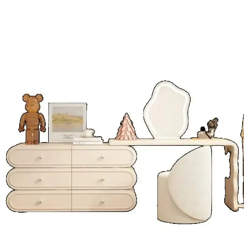 Postmodern Wooden Vanity Table Storage Europa Luxury Bedroom Dresser Space Saving Beauty Partitions Vestidores Unique Furniture