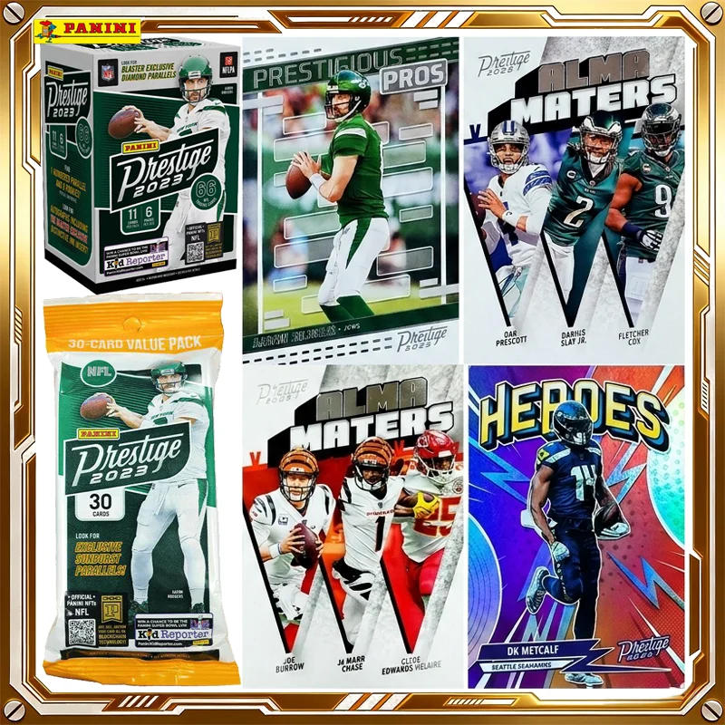 Caja Misteriosa de Tarjetas de Fútbol Americano Panini Prestige 2023, Tarjetas Coleccionables Originales, Juguetes, Regalos de Cumpleaños y Festivos