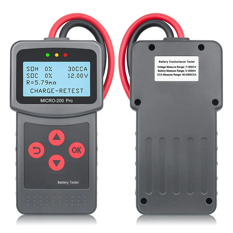 AEE6-Micro-200 Pro Tester batteria per auto moto Analizzatore di sistema batteria digitale multilingue 12/24V