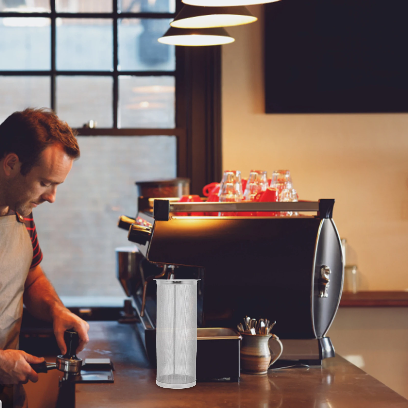 

Mason Jar Matching Stainless Steel Cold Brew Coffee Filter Tube Eco-Friendly Wine Filter Barrel for Camping Parties