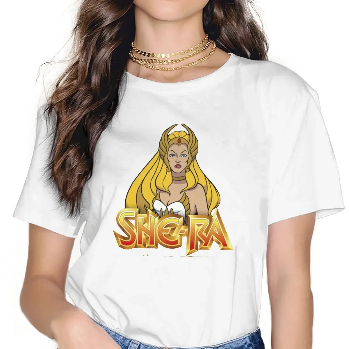 Anime She-Ra Princess Power Girl Power T Shirt Harajuku Graphic Women's Tshirt O-Neck