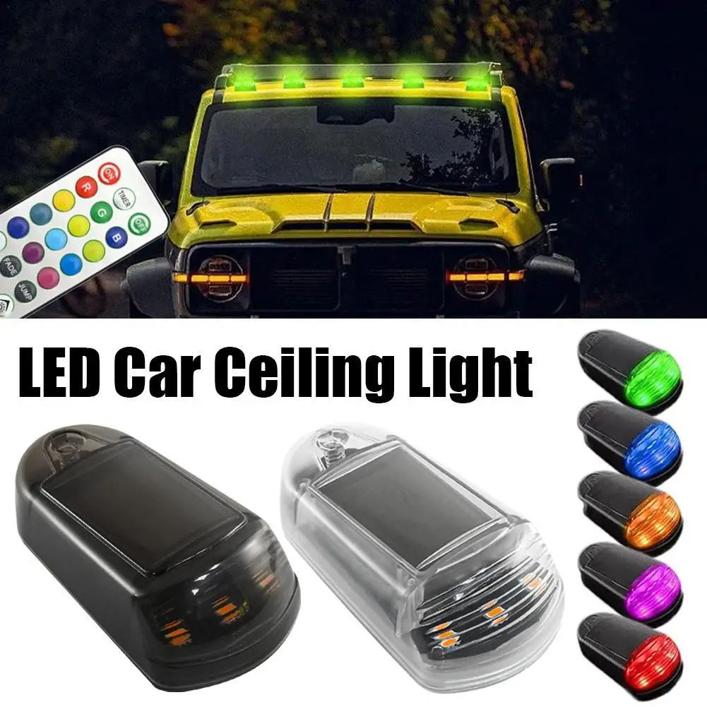 New Car Dome Light Modified Warning Light 3 LED Solar Application Control Wireless Roof Light Truck Safety Driving Light