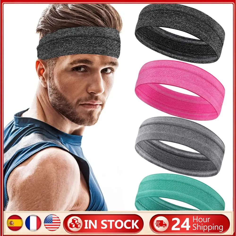 

Sports Headband Fitness Hair Bands Moisture Wicking Exercise Sweatband Anti Slip Breathable for Running Riding