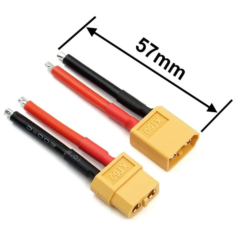 موصل سلك سيليكون XT60 ، كابل تمديد للإناث والذكور ، موصل قابس XT60 للسيارات بالتحكم عن بعد ، بطارية ليثيوم بدون طيار قارب ، 14AWG