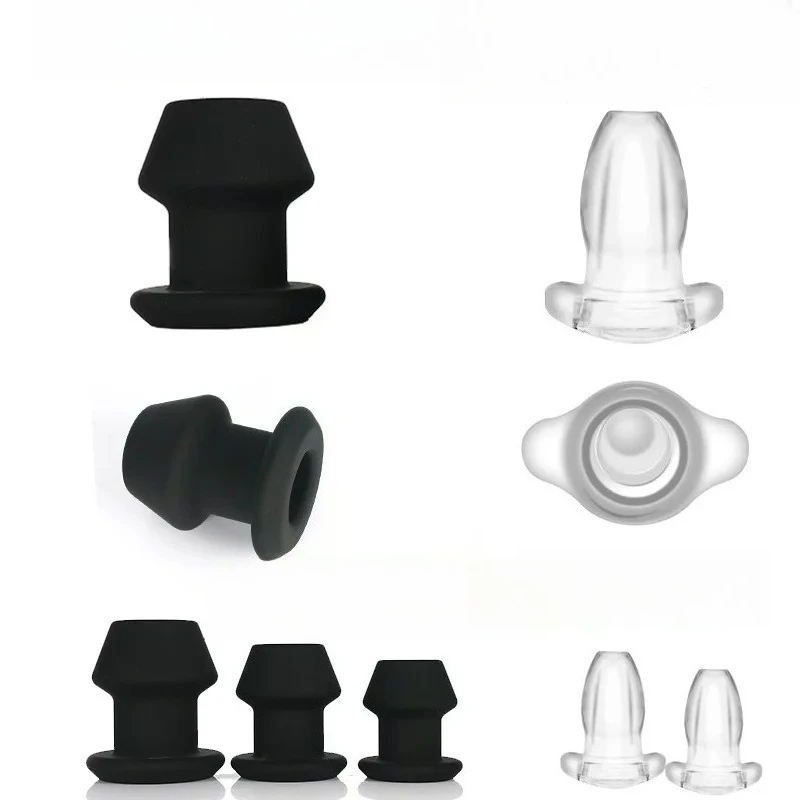 Transparent Hollow Anal Plug, Anal Dilator, Leak Proof, Adult Sex Toy