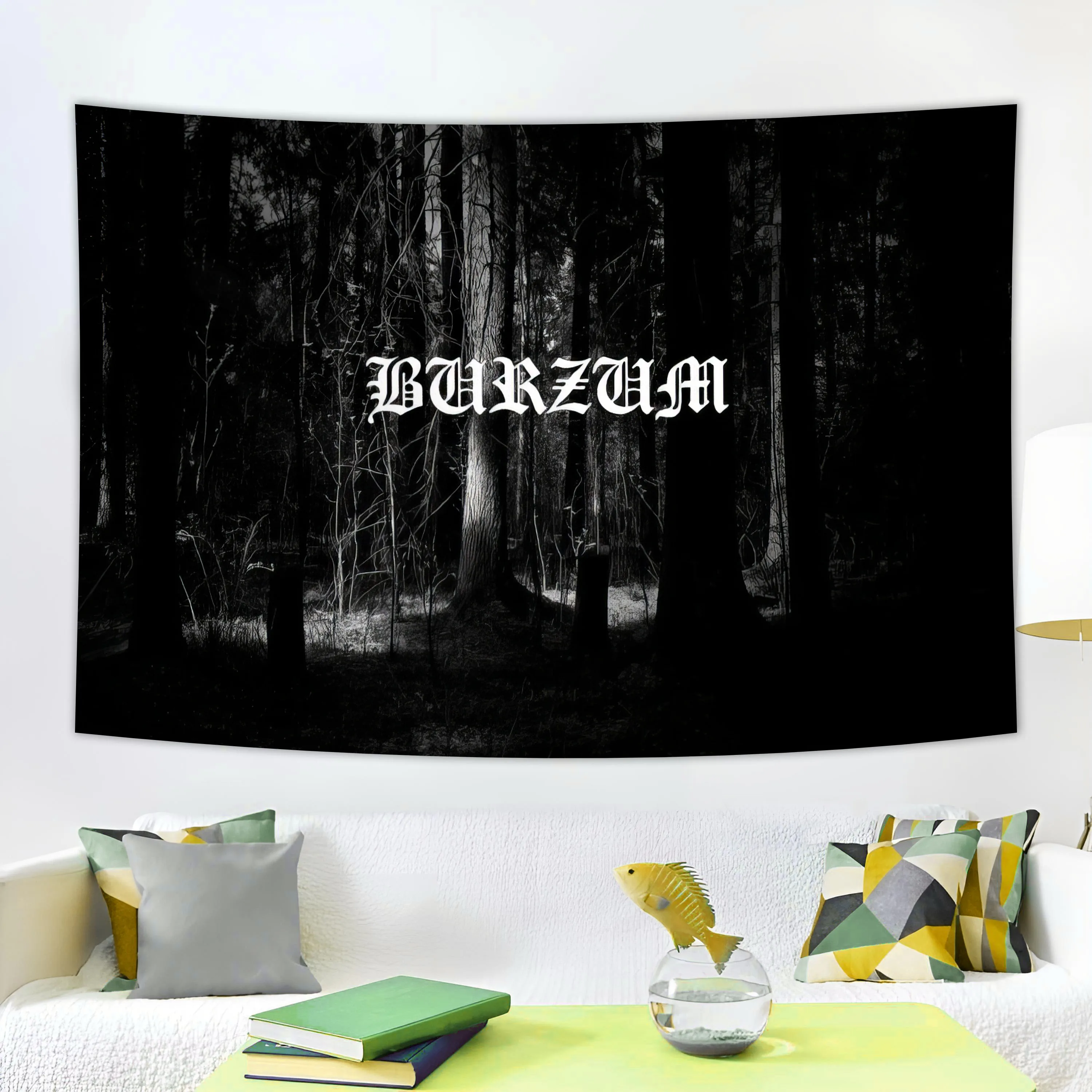 90x150cm Satan Black Metal Pentagram Rock Band Music Banner Decorative Banner Tapestry 3x5fts