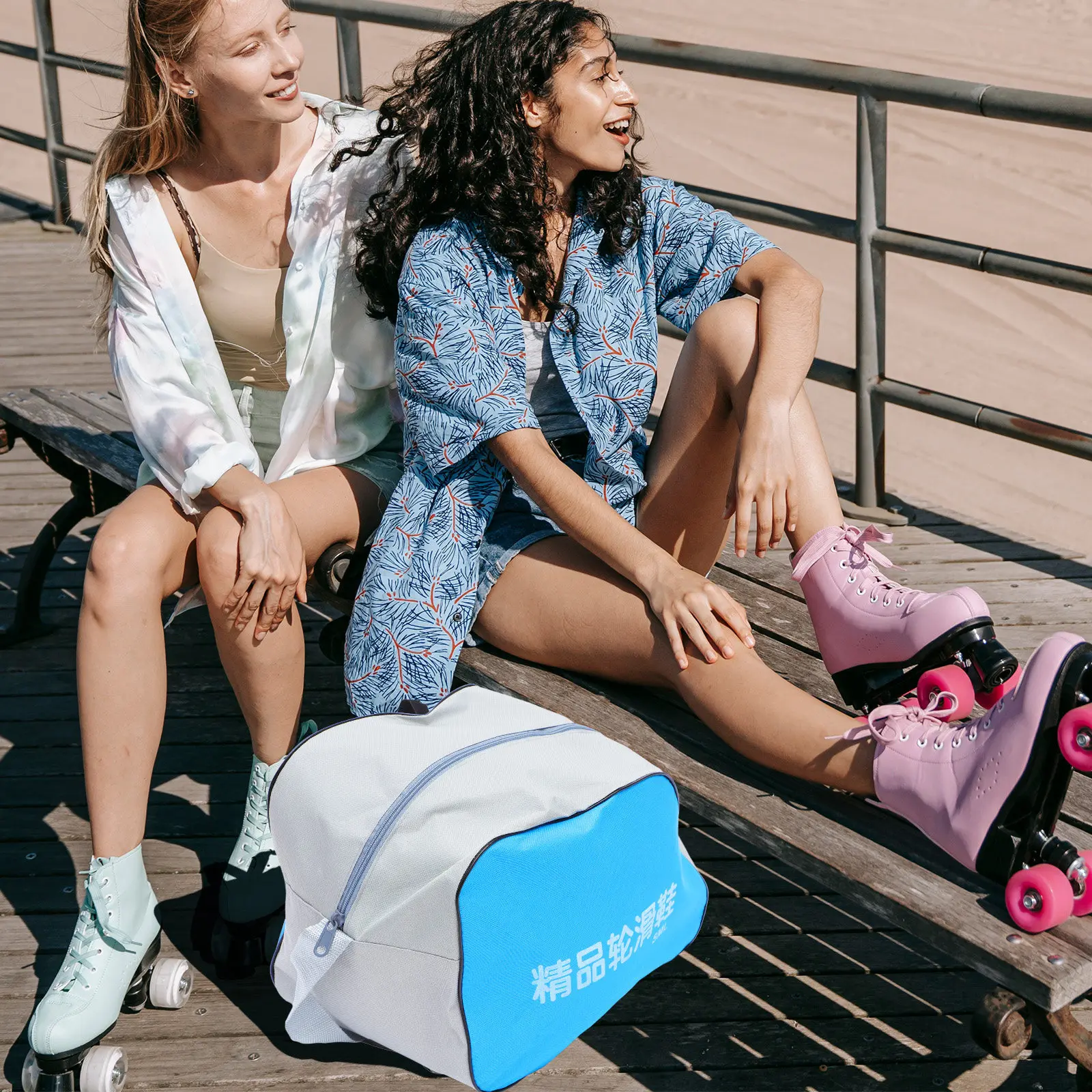 

Сумка для роликовых коньков из прочной ткани Оксфорд, компактная переносная сумка для хранения обуви для катания, портативный чехол для роликовых коньков