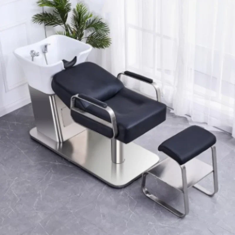 

Simplicity Top Grade Shampoo Chair Barber Shop Half Lying Hair Salon Dedicated Shampoo Chair Lavacabezas Beauty Furniture QF50SC