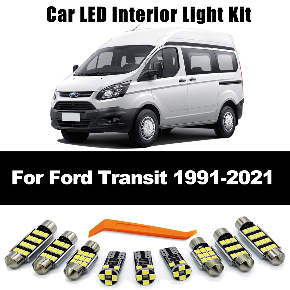 

Canbus LED Interior Light Bulb Kit For Ford Transit Tourneo Connect Custom Courier Bus Box 1991- 2018 2019 2020 2021 Accessories