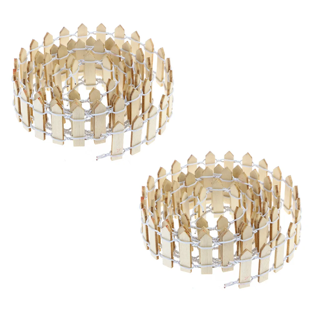 

2Pcs Decorative Fence for Pot Miniature Garden Ornament High Quality Material Durable Use Garden Ornament Fence