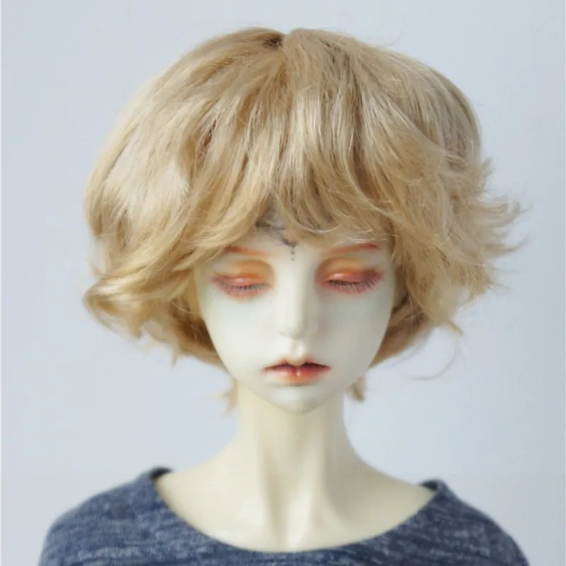 JD420 7-8 cali 8-9 cali Krótkie Loki Cupid Curl Unisex Syntetyczne Peruki z Mohairu BJD 1/4 1/3 MSD SD DOD Akcesoria dla Lalek
