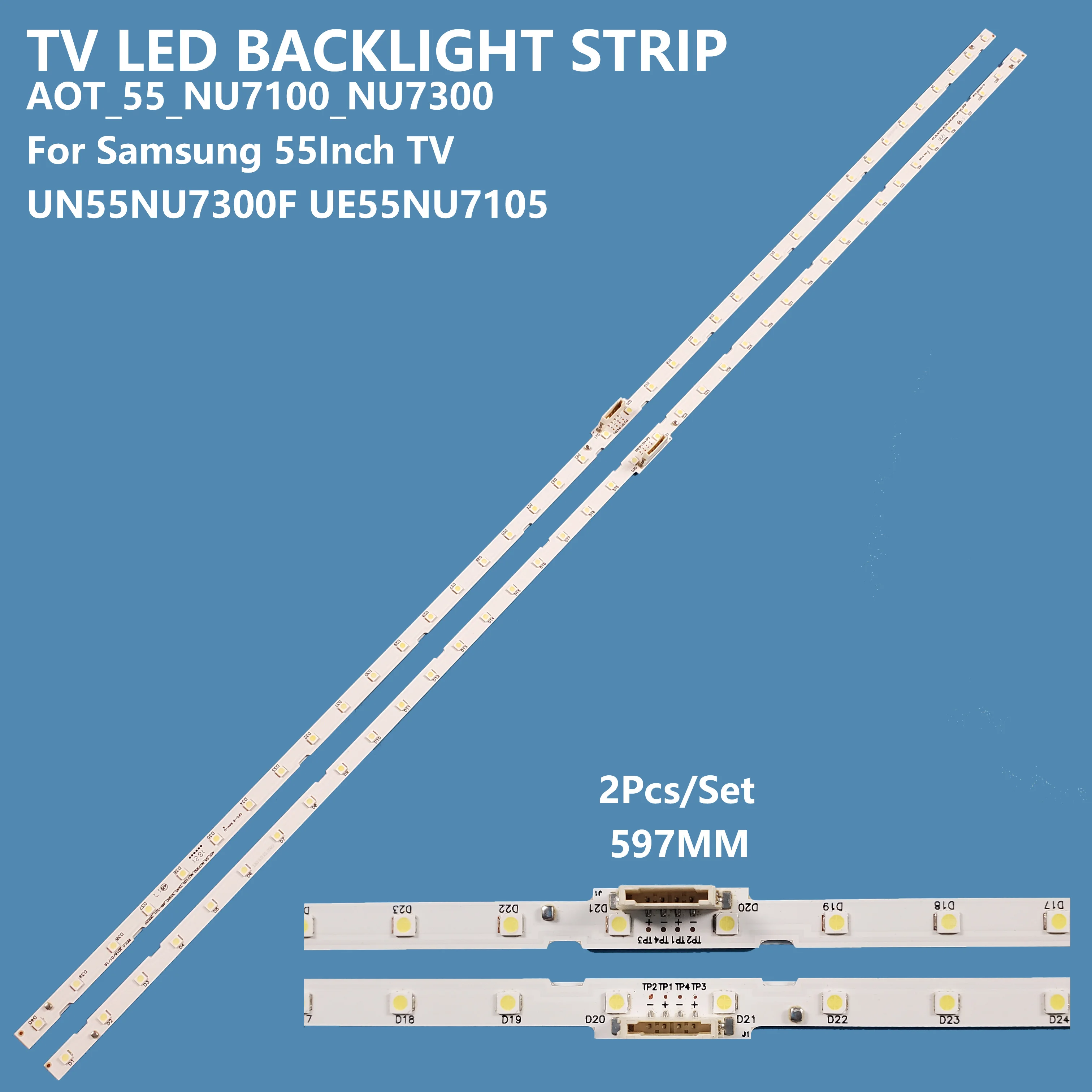 

6V LED Backlight strip for UE55NU7100 UE55NU7300 BN96-46033A 45913A BN61-15485A AOT_55_NU7300_NU7100 LM41-00566A 00613A