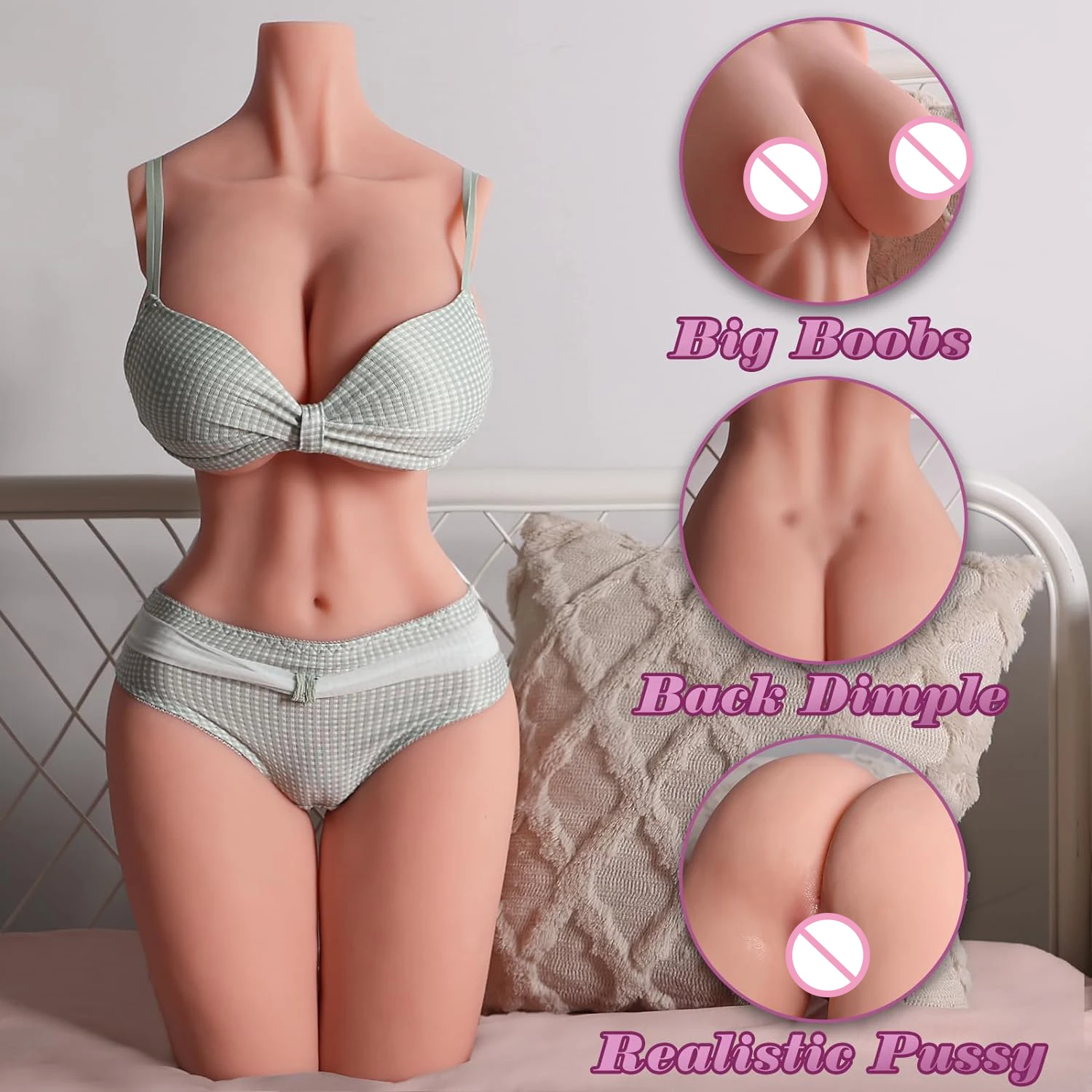 

1:1 Big Sex Doll for Men Ass Breast Realistic Sextoy Half Body Sexy Butt Pussy Love Dolls Busty Masturbation Cup Vaginal Pusssy