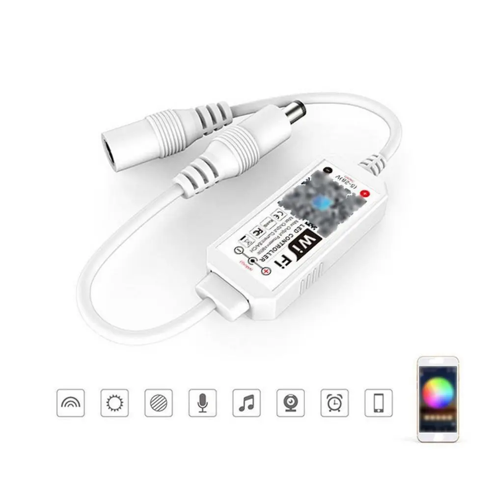 

Single color LED lights Strip Controller DC5-28V Smart LED Dimmer Voice Control Mini WiFi Controller