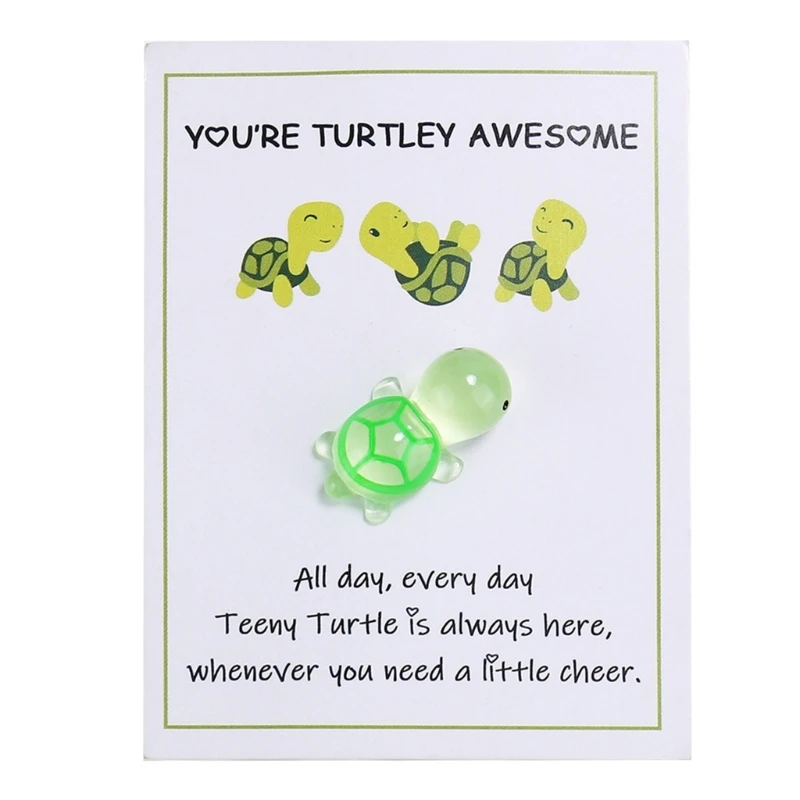 Pockets Hug Turtles Decorations Emotional Supports Turtles Ornamentt Greeting Card Dropship