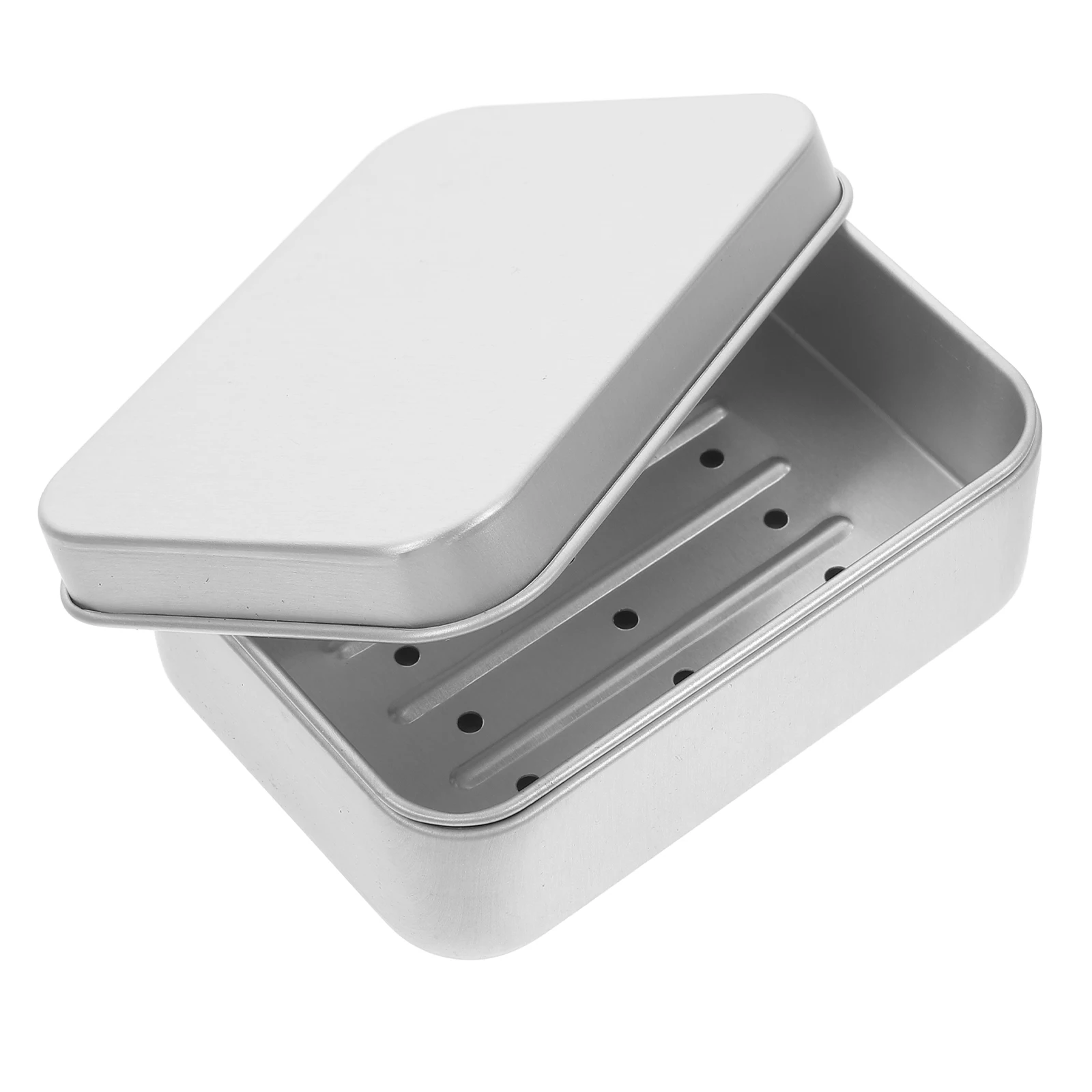 

Aluminum Alloy Container Leak-Proof Travel Box Portable Storage For Bath Gym Camping Rectangle Metal Holder Lightweight