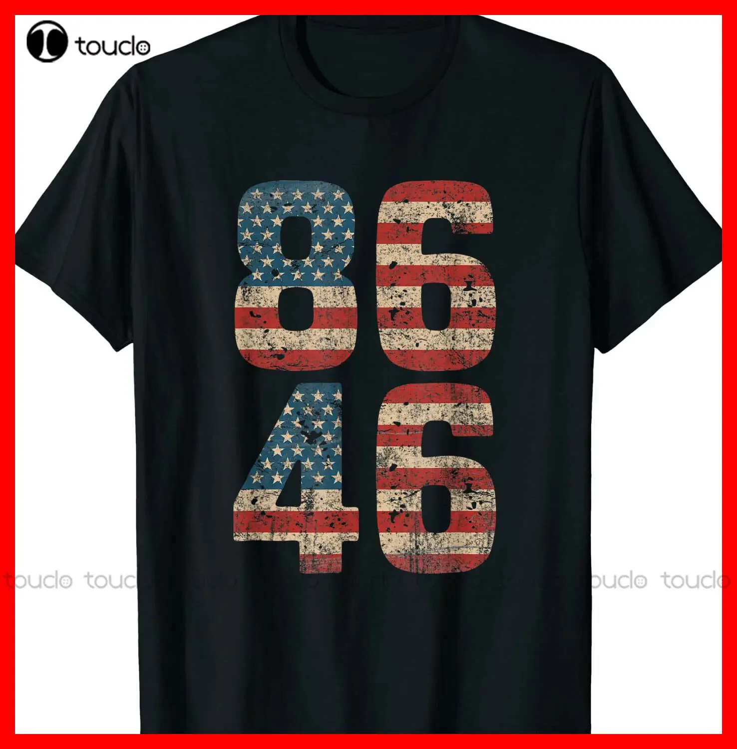 86 46 Impeach Biden 46 Vintage Distressed 8646 Anti Biden T-Shirt Size White Shirt Custom Aldult Teen Unisex Xs-5Xl Cotton