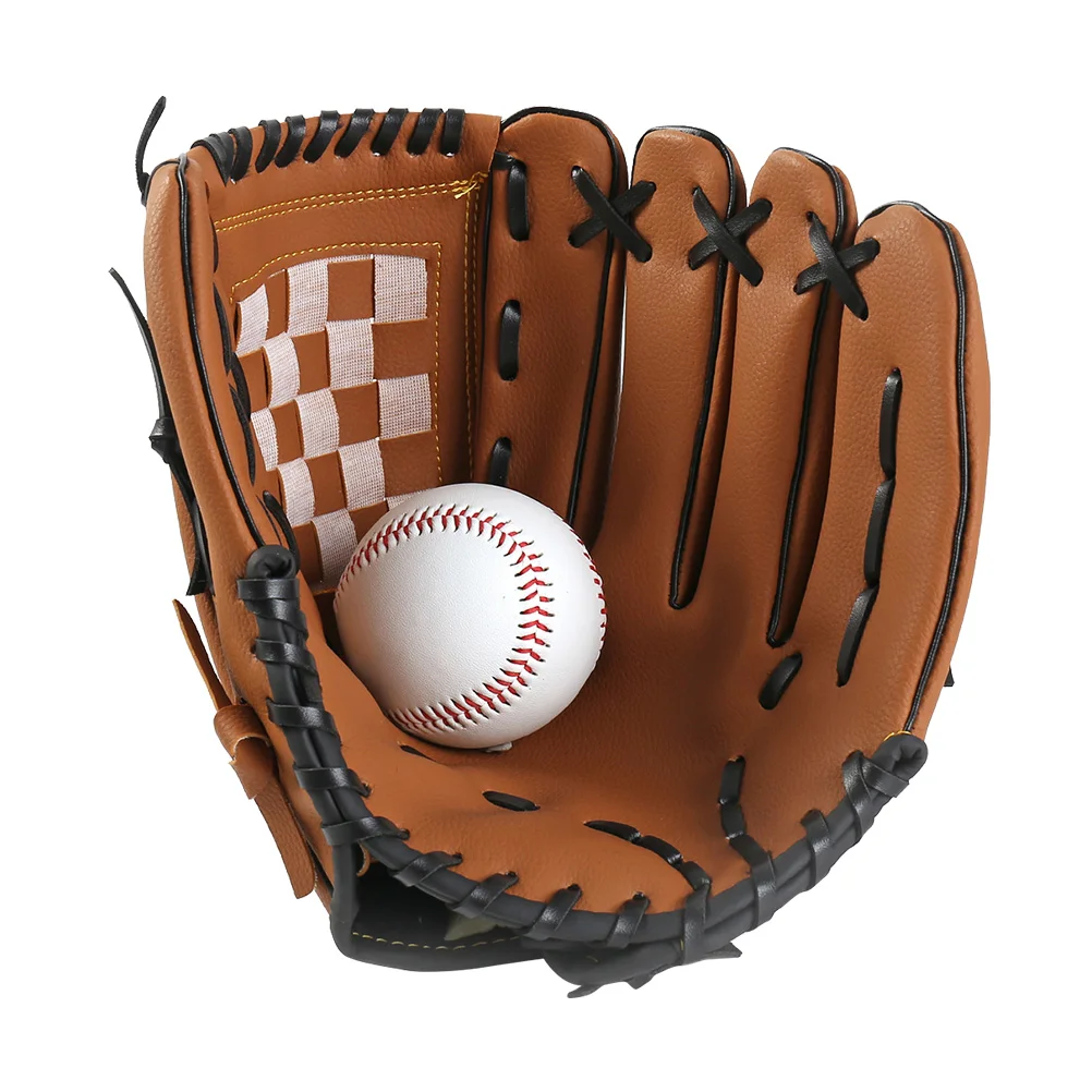 10 5 Childrens Gloves Softball Thicken Infield Pitcher Sports Infielder's Baseball Left Hand Brown