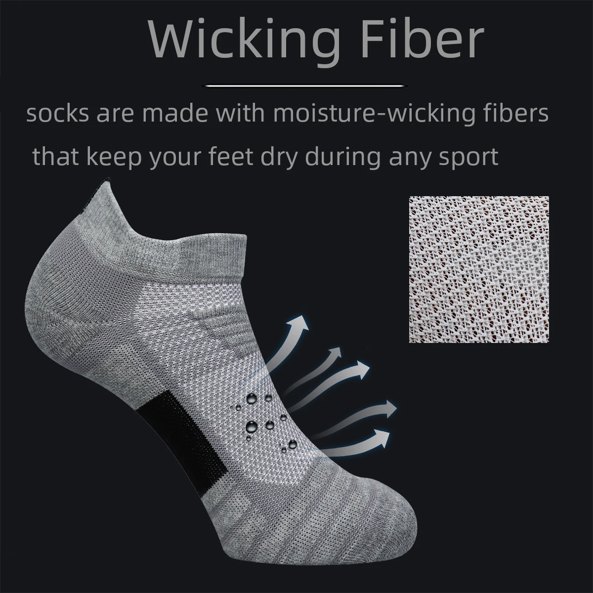 3 Pairs Men\'s Cycling Sport Socks Basketball Running Compression Ankle Sock Black White Anti-slip Bike Bicycle Mtb Cycling Sock