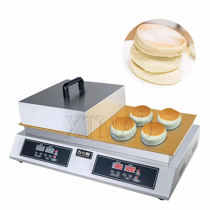 2600W Double-headed Soufflé Machine Commercial Dorayaki Soufflé Muffin Machine Pure Copper Digital Snack