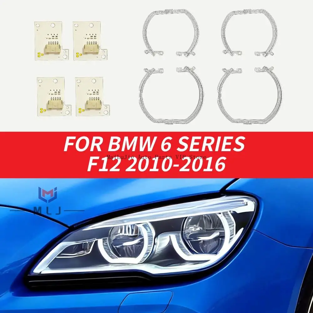 

New For 2010-2016 BMW 6 Series F12 F13 F06 DRL Headlight Angel Eye Chip Light Guide Aperture Strip Angel Eye Bar Car Accessories