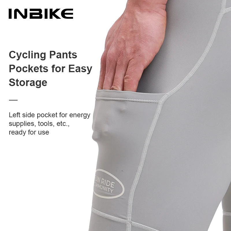 INBIKE 2025 Men's Cycling Bib Shorts High-Waisted Breathable Biking Bicycle Bib… - Image 4