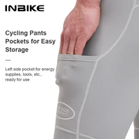 INBIKE 2025 Men's Cycling Bib Shorts High-Waisted Breathable Biking Bicycle Bibs Pants MTB Cycling Clothing Man with Pockets 4