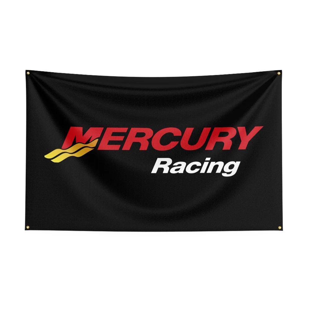 Motorcycle Flag for M-Me-rc-ur-y Fans Banner Custom any Image wrinkle resistant storefront basement tapestry
