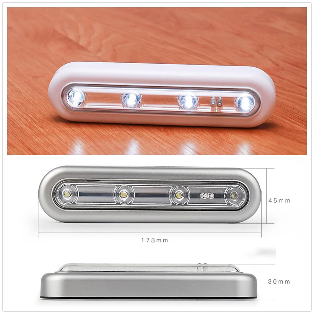 

Touch Led Cabinet Light Operated 180° Rotatable Tap Light For Kitchen Wardrobe Stairway Decor Lamp