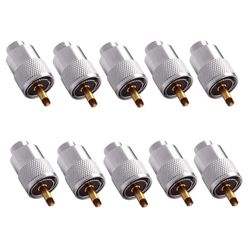

B29C-50 Pack UHF/PL-259 Разъем для пайки с редуктором для коаксиального коаксиального кабеля RG8X, RG8, RG59, LMR-400, RG-213