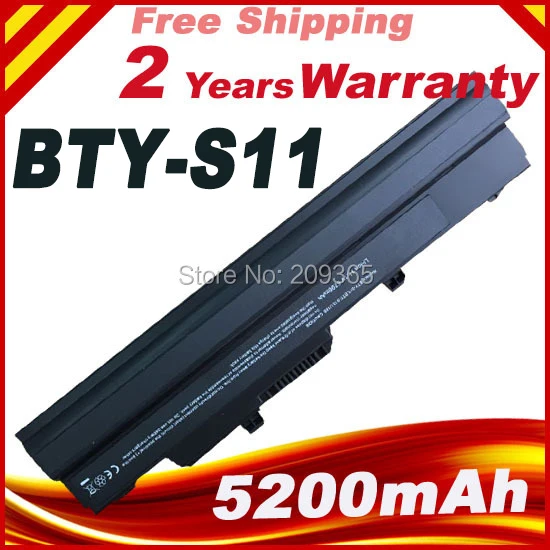 

Laptop Battery For MSI BTY-S11 BTY-S12 Wind U100 L1300 L1350 L1350D U100X U100W U135DX U210 U270 U90X Wind12 U200 U210 U230